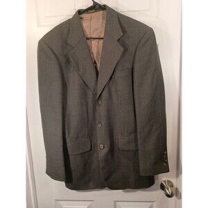 Oscar De La Renta Blazer Jacket Size 39R Brown